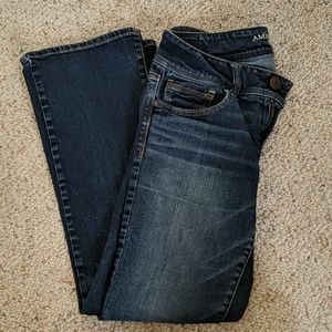 American Eagle 8 short kick boot stretch jeans
